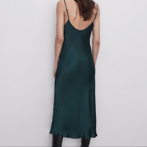 midi slip dress zara